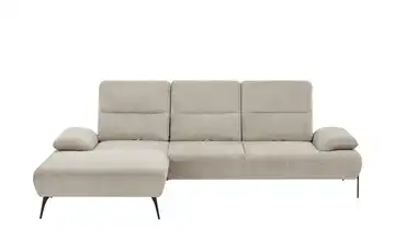 Twist Ecksofa Cesar Greige links Flachgewebe grob
