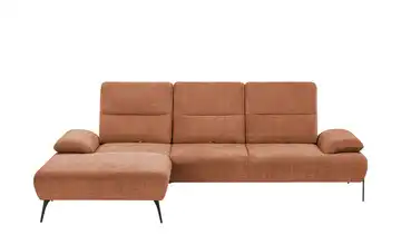 Twist Ecksofa Cesar Terracotta links Flachgewebe grob