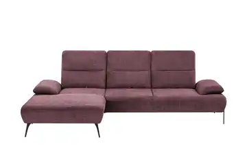 Twist Ecksofa Cesar Lila/Violett links Flachgewebe grob