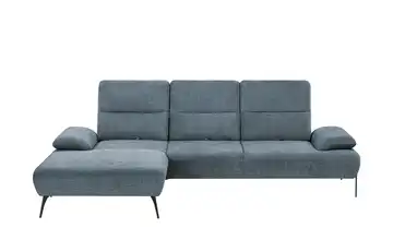Twist Ecksofa Cesar Blau links Flachgewebe grob