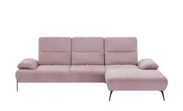 Twist Ecksofa Cesar Flieder rechts Flachgewebe grob