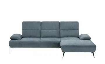 Twist Ecksofa Cesar Blau rechts Flachgewebe grob