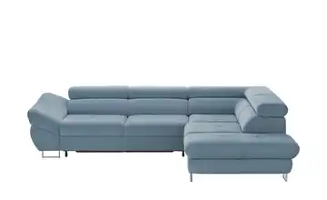 Twist Ecksofa Fabio Hellblau rechts Erweiterte Funktion