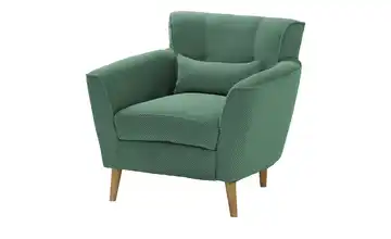 Twist Sessel Teddy Grün Erle, Hellbraun