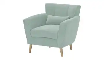 Twist Sessel Teddy Pastellgrün Erle, Natur