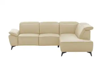 Primo Ecksofa Belfast rechts Leder Beige Grundfunktion
