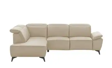 Primo Ecksofa Belfast links Leder Ecru Grundfunktion