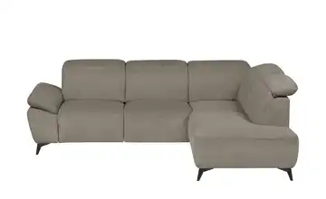 Primo Ecksofa Belfast Greige Erweiterte Funktion rechts Flachgewebe