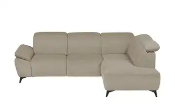 Primo Ecksofa Belfast Greige Grundfunktion rechts Flachgewebe