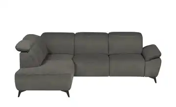 Primo Ecksofa Belfast Anthrazit Grundfunktion links Flachgewebe
