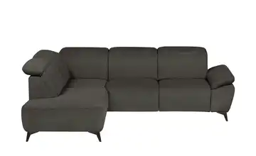 Primo Ecksofa Belfast Anthrazit Grundfunktion links Flachgewebe