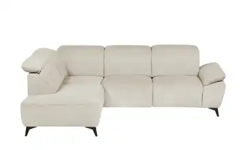Primo Ecksofa Belfast Beige Grundfunktion links Flachgewebe