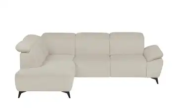 Primo Ecksofa Belfast Beige Grundfunktion links Flachgewebe