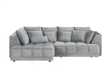 Twist Ecksofa Tiga Grau links Erweiterte Funktion Mikrofaser in Velours-Optik
