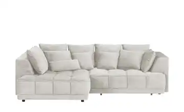 Twist Ecksofa Tiga Beige links Erweiterte Funktion Mikrofaser in Velours-Optik