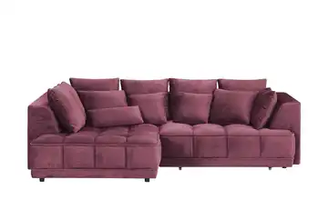 Twist Ecksofa Tiga Beere links Erweiterte Funktion Mikrofaser in Velours-Optik