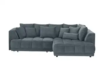 Twist Ecksofa Tiga Anthrazit rechts Erweiterte Funktion Mikrofaser in Velours-Optik