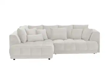 Twist Ecksofa Tiga Beige links ohne Mikrofaser in Velours-Optik