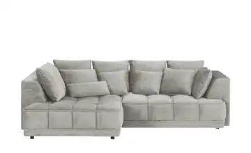 Twist Ecksofa Tiga Greige links ohne Mikrofaser in Velours-Optik