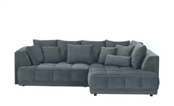 Twist Ecksofa Tiga Anthrazit rechts ohne Mikrofaser in Velours-Optik