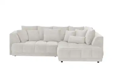 Twist Ecksofa Tiga Beige rechts ohne Mikrofaser in Velours-Optik
