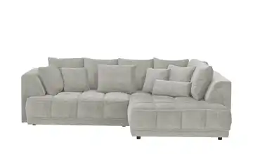 Twist Ecksofa Tiga Greige rechts ohne Mikrofaser in Velours-Optik
