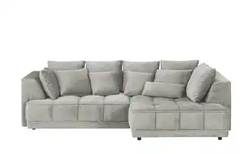 Twist Ecksofa Tiga Greige rechts ohne Mikrofaser in Velours-Optik