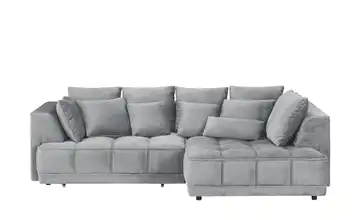 Twist Ecksofa Tiga Grau rechts Erweiterte Funktion Mikrofaser in Velours-Optik