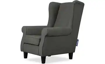 KONSIMO Ohrensessel Miles Webstoff Graphit Schwarz