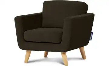 KONSIMO Sessel Tagio Dunkelbraun Velours