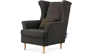 KONSIMO Ohrensessel Stralis Webstoff Grau
