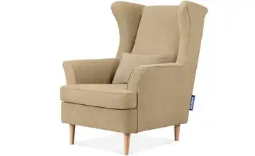 KONSIMO Ohrensessel Stralis Webstoff Creme, Beige