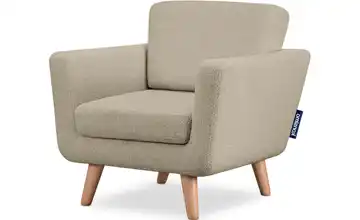 KONSIMO Sessel Tagio Braun Boucléstoff