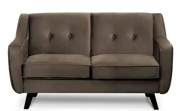 KONSIMO Einzelsofa Terso Braun Velours