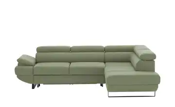 Twist Ecksofa Gio Grün rechts Erweiterte Funktion