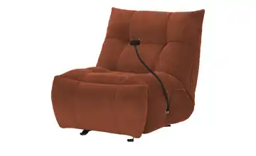 Primo Sessel Relaxfunktion Tokyo Rostrot Elektrische Relaxfunktion Webstoff