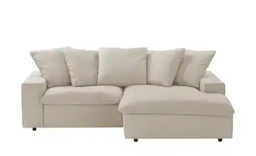SOHO Ecksofa Kini Beige Flachgewebe rechts