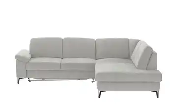 Ecksofa Coco Grau Flachgewebe rechts