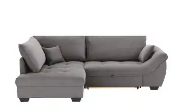 bobb Ecksofa links Cordstoff Grau