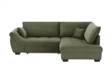 bobb Ecksofa rechts Cordstoff Grün
