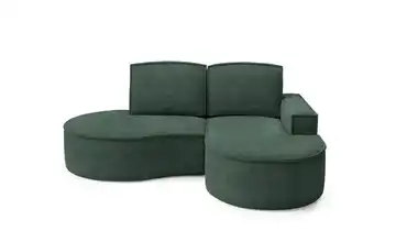 Ecksofa Flow rechts Dunkelgrün