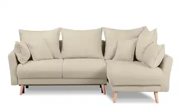 KONSIMO Ecksofa Belmos Creme rechts Boucléstoff