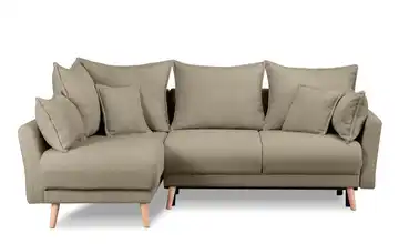 KONSIMO Ecksofa Braun links