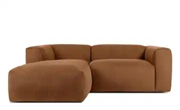KONSIMO Ecksofa 225 cm Dunkelorange links 4