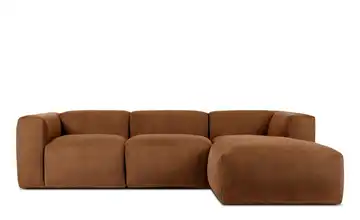 KONSIMO Ecksofa 285 cm Dunkelorange rechts 5