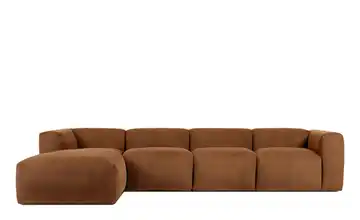 KONSIMO Ecksofa Buffo 365 cm Dunkelorange links 6