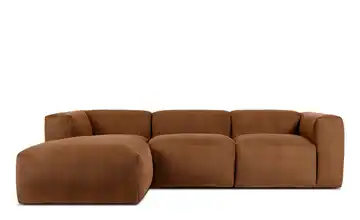 KONSIMO Ecksofa Buffo 285 cm Dunkelorange links 5
