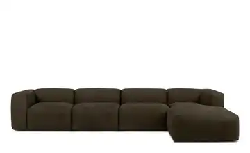 KONSIMO Ecksofa 365 cm Dunkelbraun rechts 6