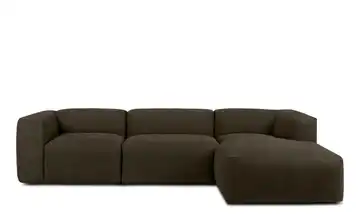 KONSIMO Ecksofa 285 cm Dunkelbraun rechts 5