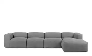 KONSIMO Ecksofa 365 cm Silbergrau rechts 6